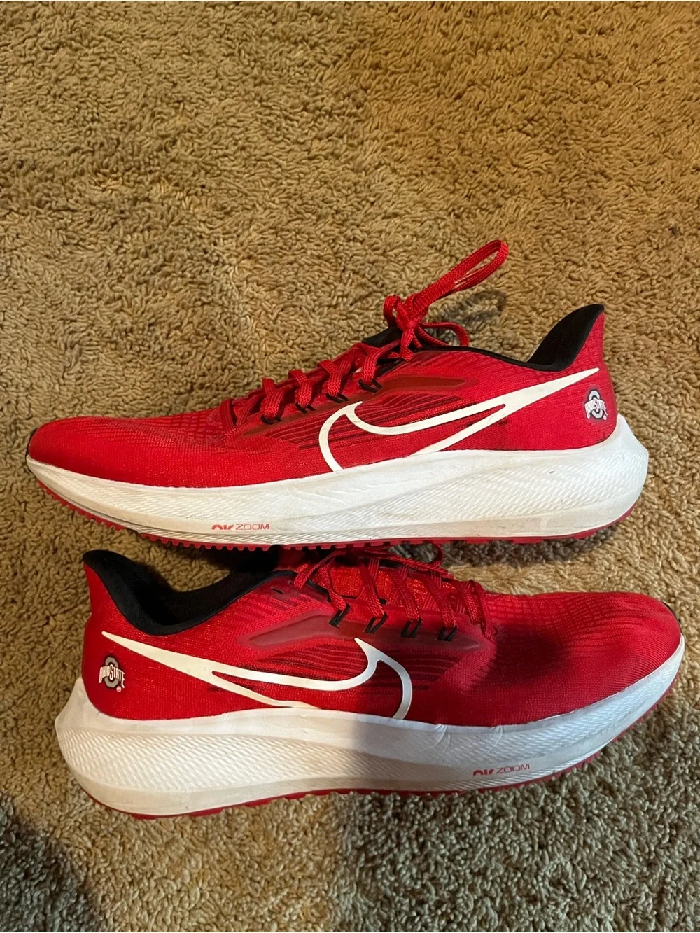 Nike Air Zoom Pegasus Ohio State Buckeyes Red Running Shoes Men’s 11.5